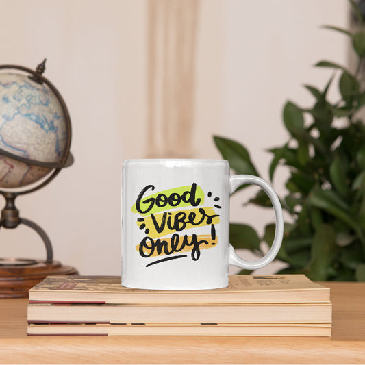 Good-Vibes-Only White Mug