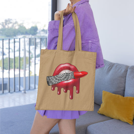 Lipstick Mandala Tote Bag