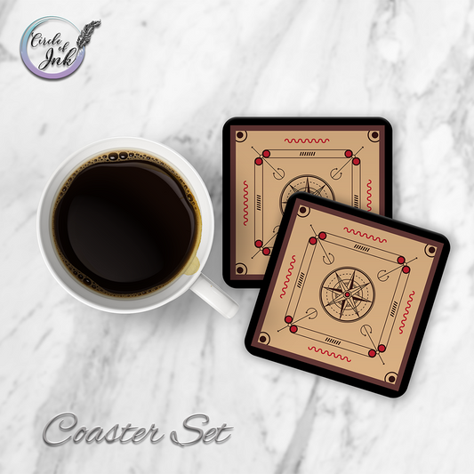 Carrom Coaster Set