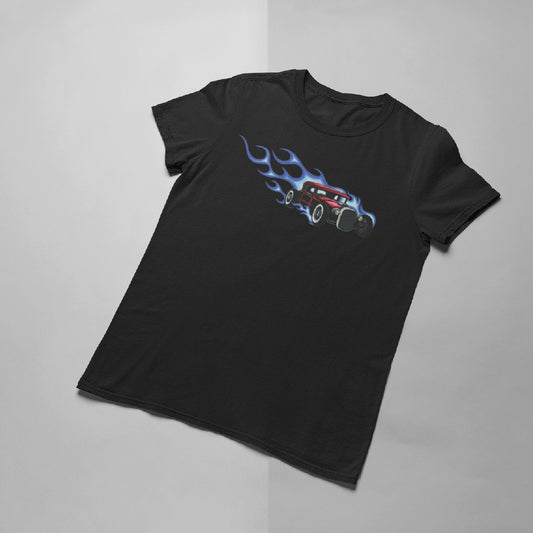 Retro Blue Flame T-shirt