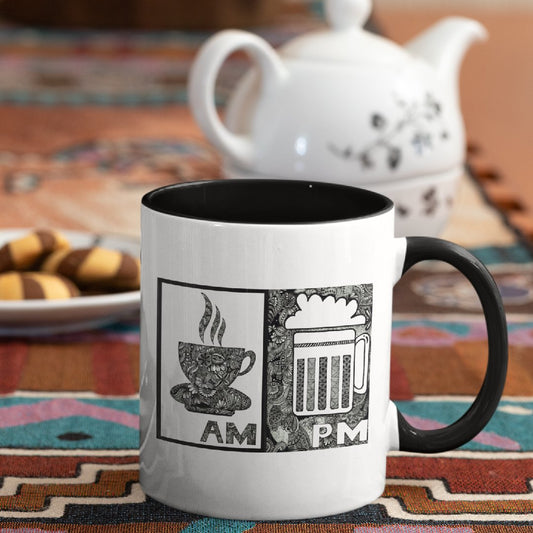 3 Tone Color AM PM Mug