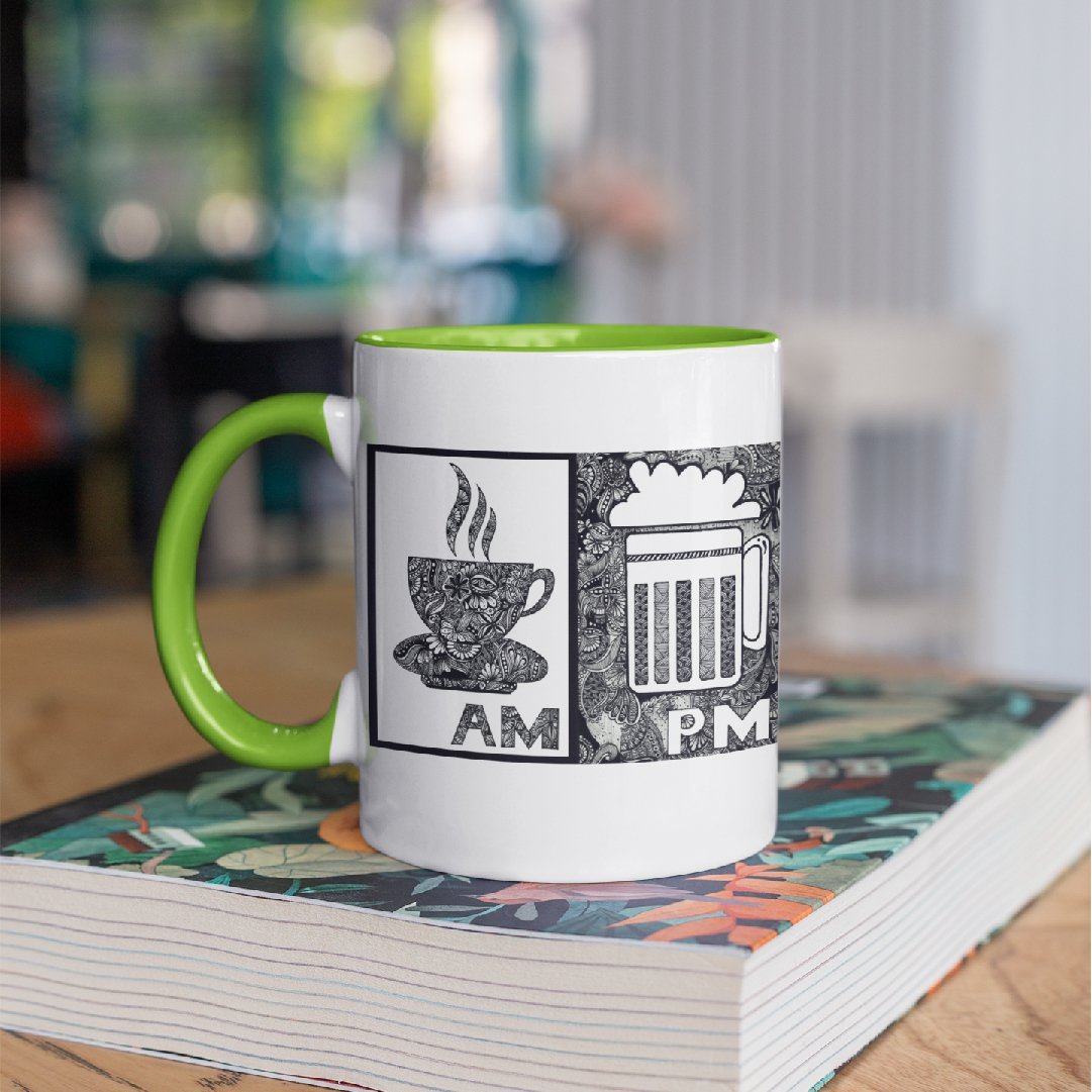 3 Tone Color AM PM Mug