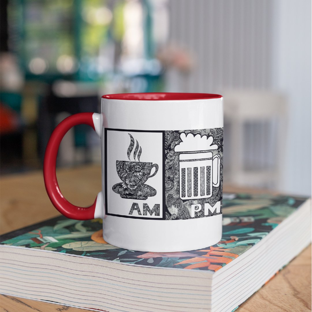 3 Tone Color AM PM Mug