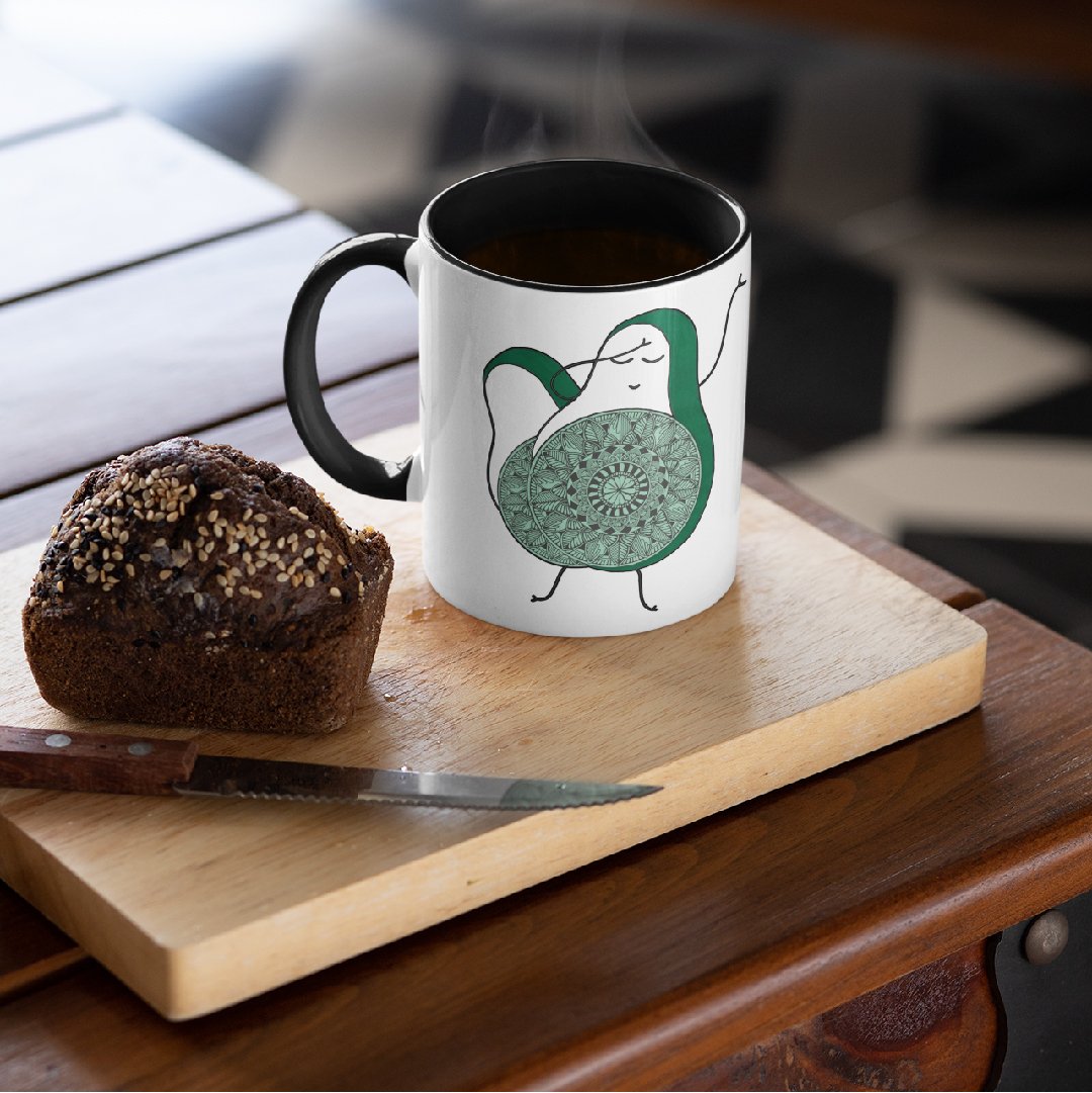 3 Tone Color Avocado Mug
