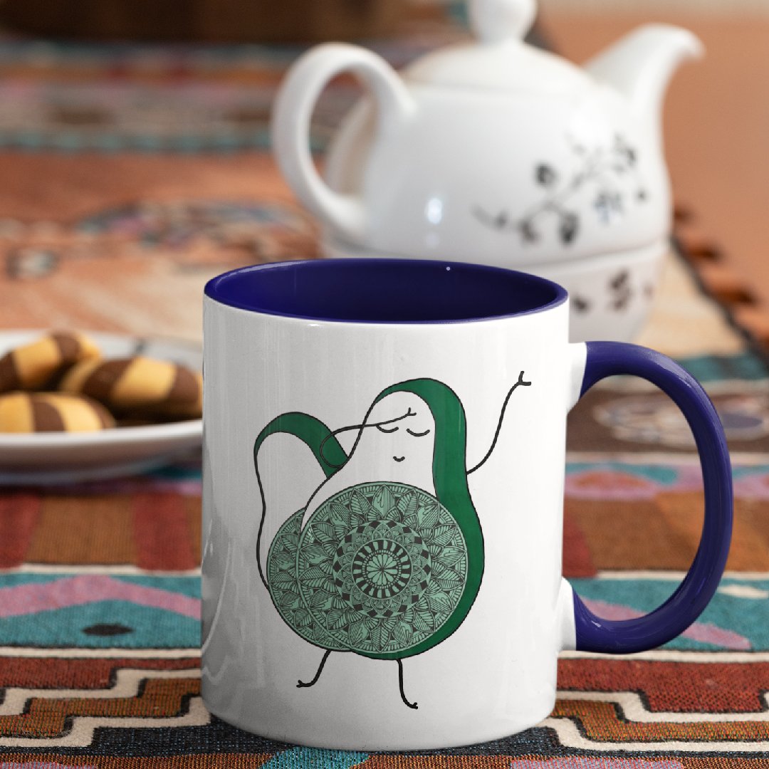 3 Tone Color Avocado Mug