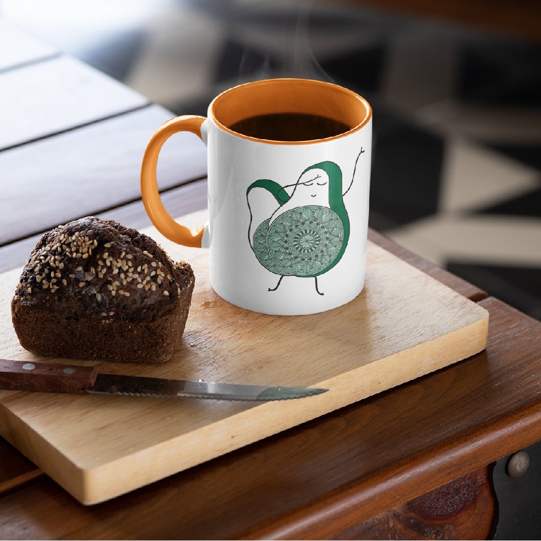 3 Tone Color Avocado Mug