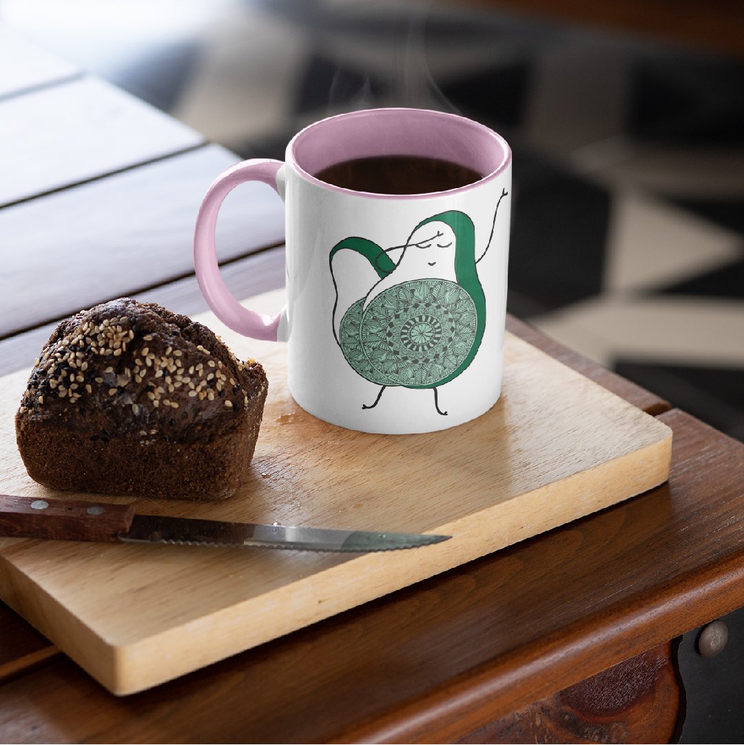 3 Tone Color Avocado Mug