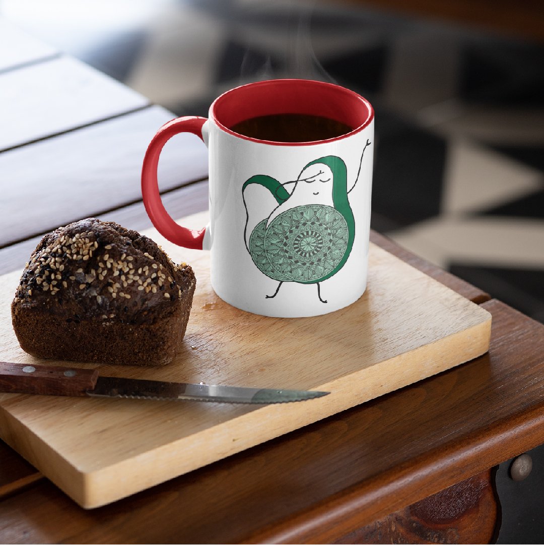 3 Tone Color Avocado Mug