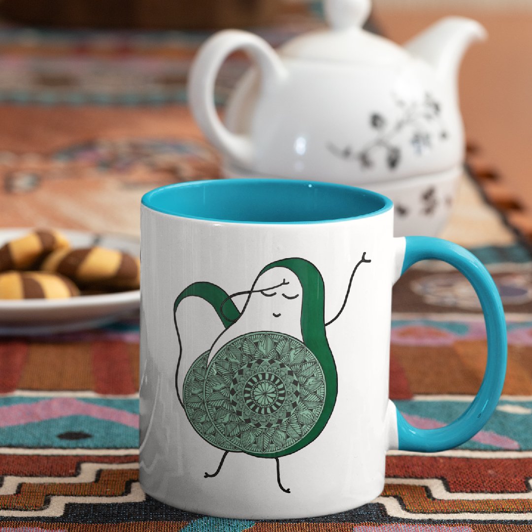 3 Tone Color Avocado Mug