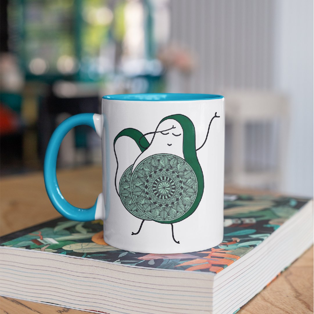 3 Tone Color Avocado Mug