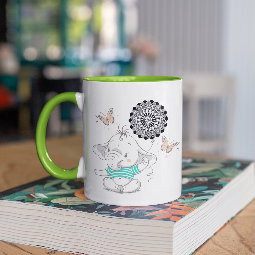 3 Tone Color Baby Elephant Mug