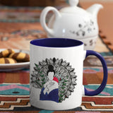 3 Tone Color Blue Lady Mug