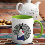 3 Tone Color Blue Lady Mug