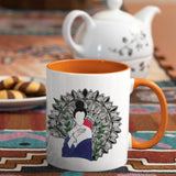 3 Tone Color Blue Lady Mug