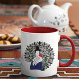 3 Tone Color Blue Lady Mug