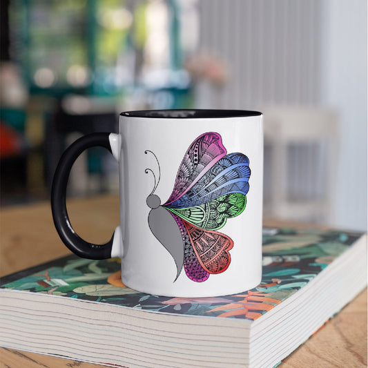 3 Tone Color Butterfly Mug