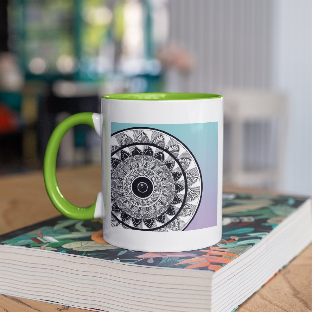 3 Tone Color Color Mandala Mug