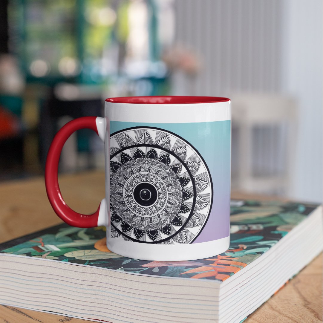 3 Tone Color Color Mandala Mug