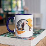 3 Tone Color Girl with Hat Mug