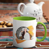 3 Tone Color Girl with Hat Mug