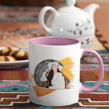 3 Tone Color Girl with Hat Mug