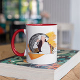 3 Tone Color Girl with Hat Mug