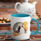 3 Tone Color Girl with Hat Mug