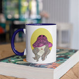3 Tone Color Hat Lady Mug