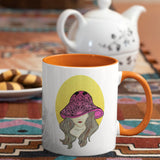 3 Tone Color Hat Lady Mug