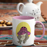 3 Tone Color Hat Lady Mug
