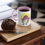 3 Tone Color Hat Lady Mug