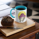 3 Tone Color Hat Lady Mug
