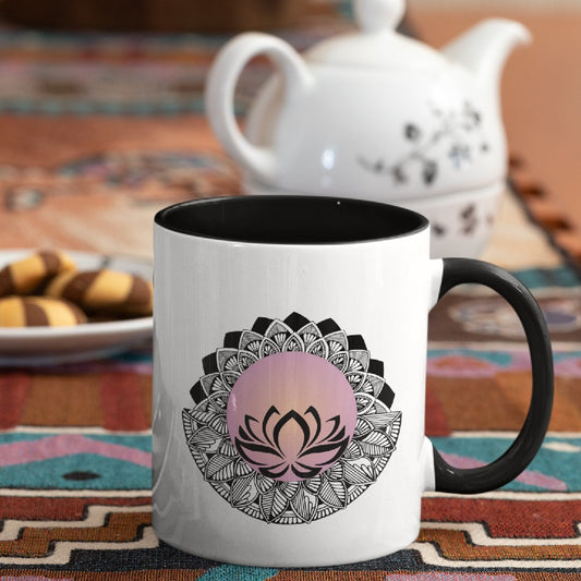 3 Tone Color Lotus Mandala Mug