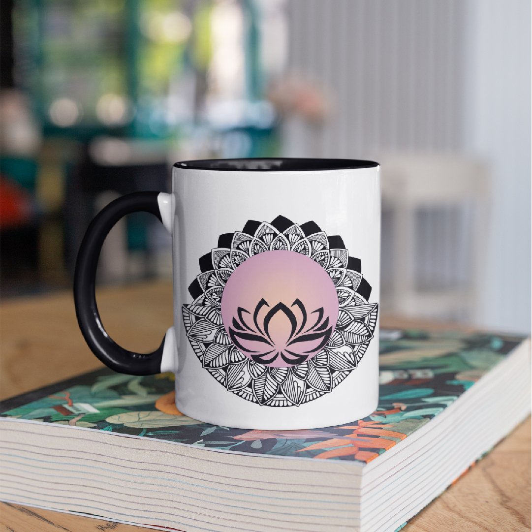3 Tone Color Lotus Mandala Mug