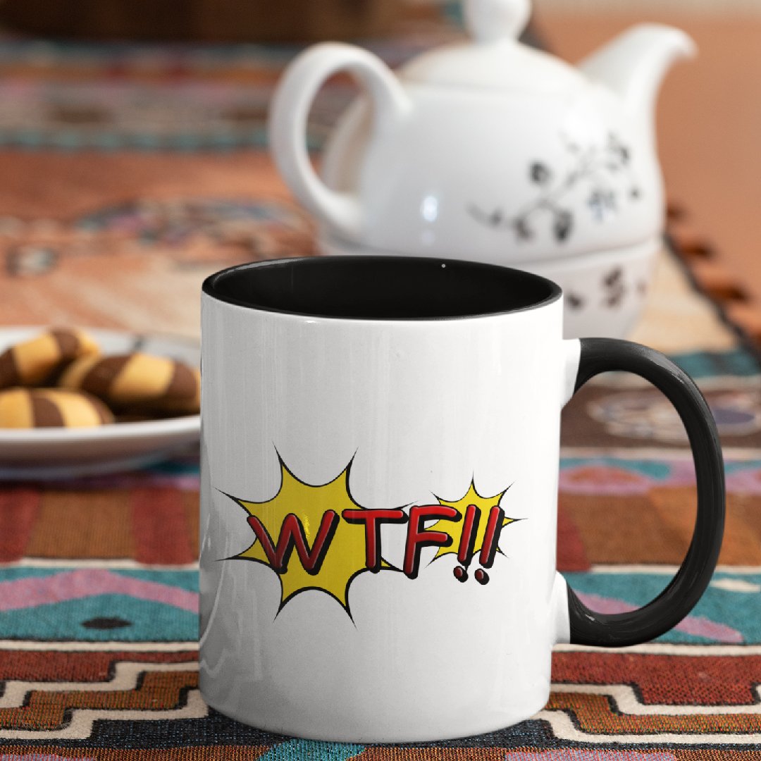 3 Tone Color WTF Mug