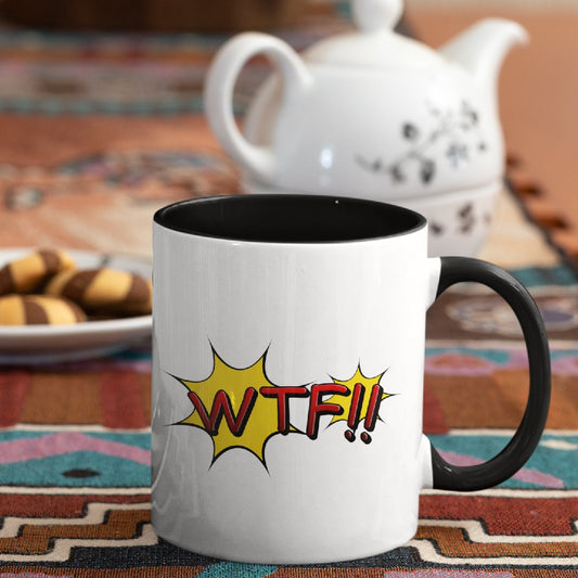3 Tone Color WTF Mug