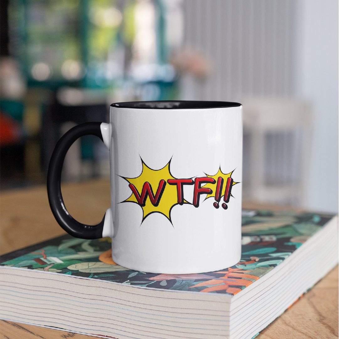 3 Tone Color WTF Mug