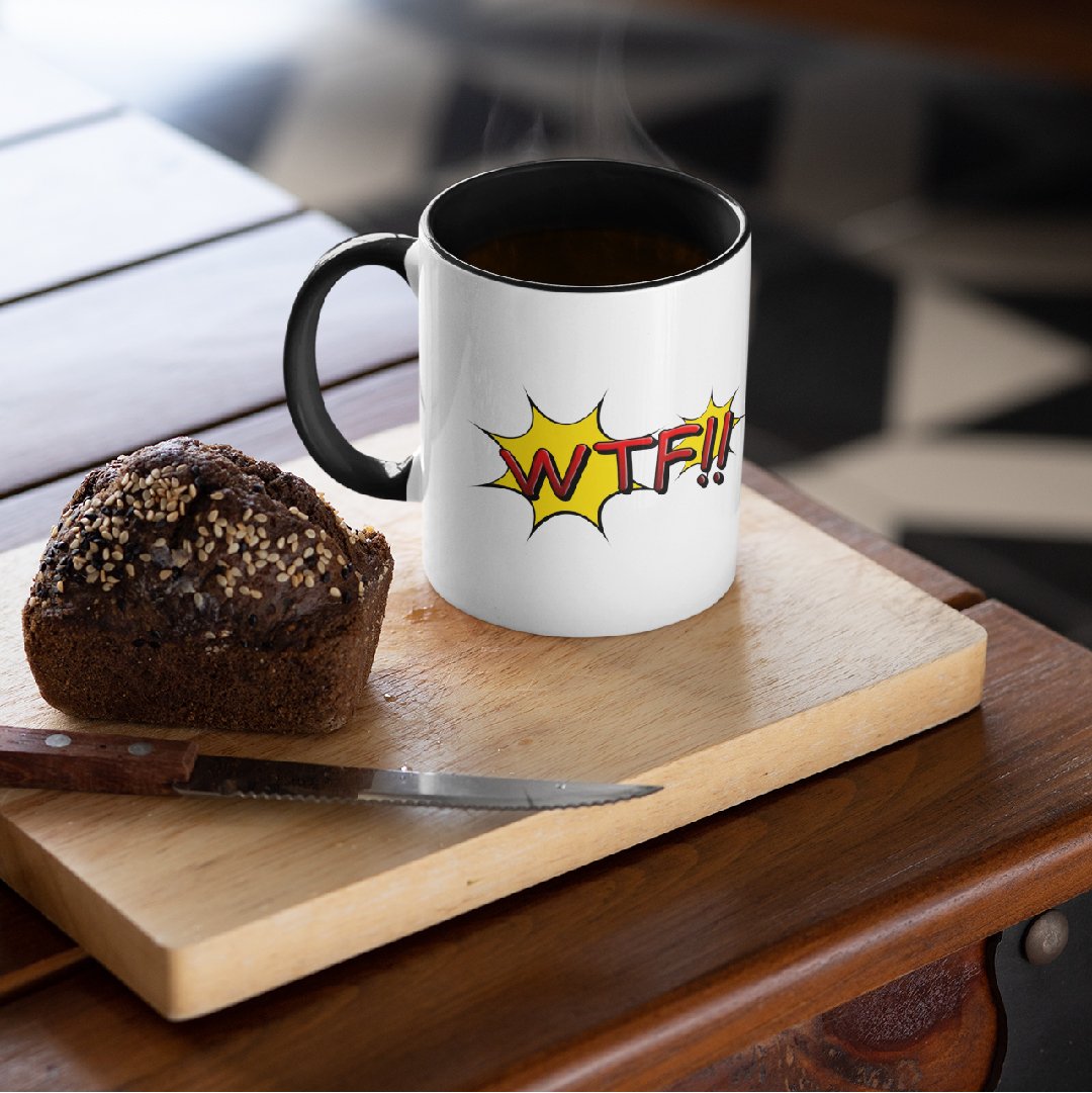 3 Tone Color WTF Mug