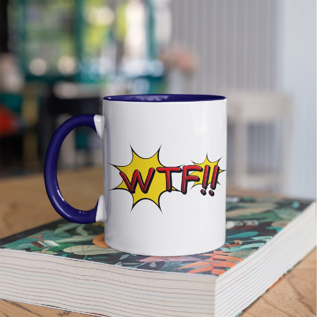 3 Tone Color WTF Mug