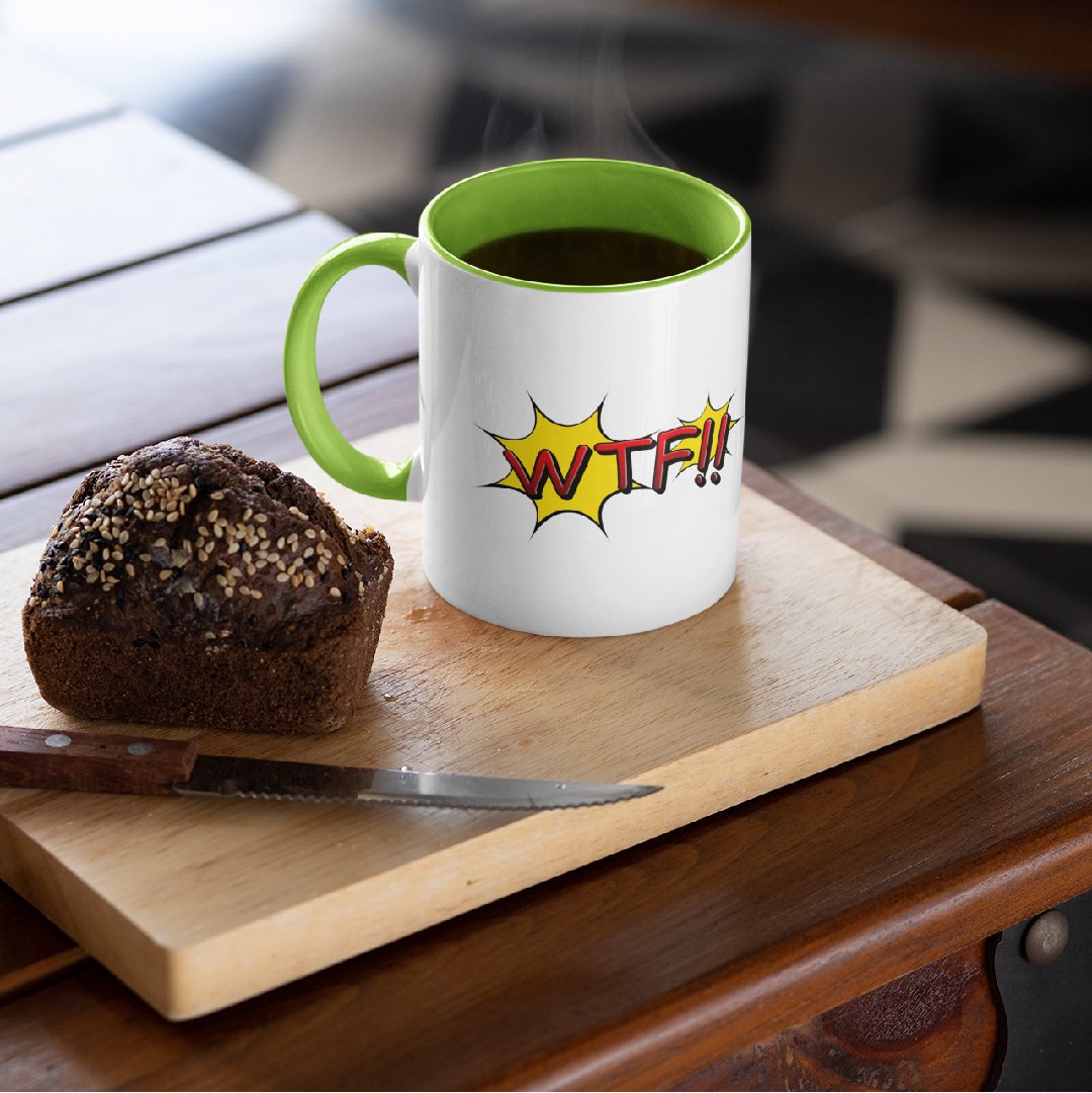 3 Tone Color WTF Mug