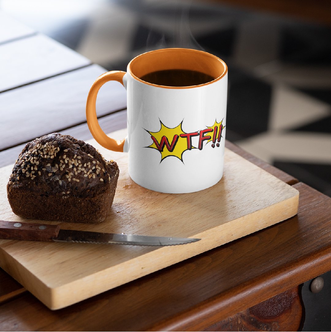 3 Tone Color WTF Mug