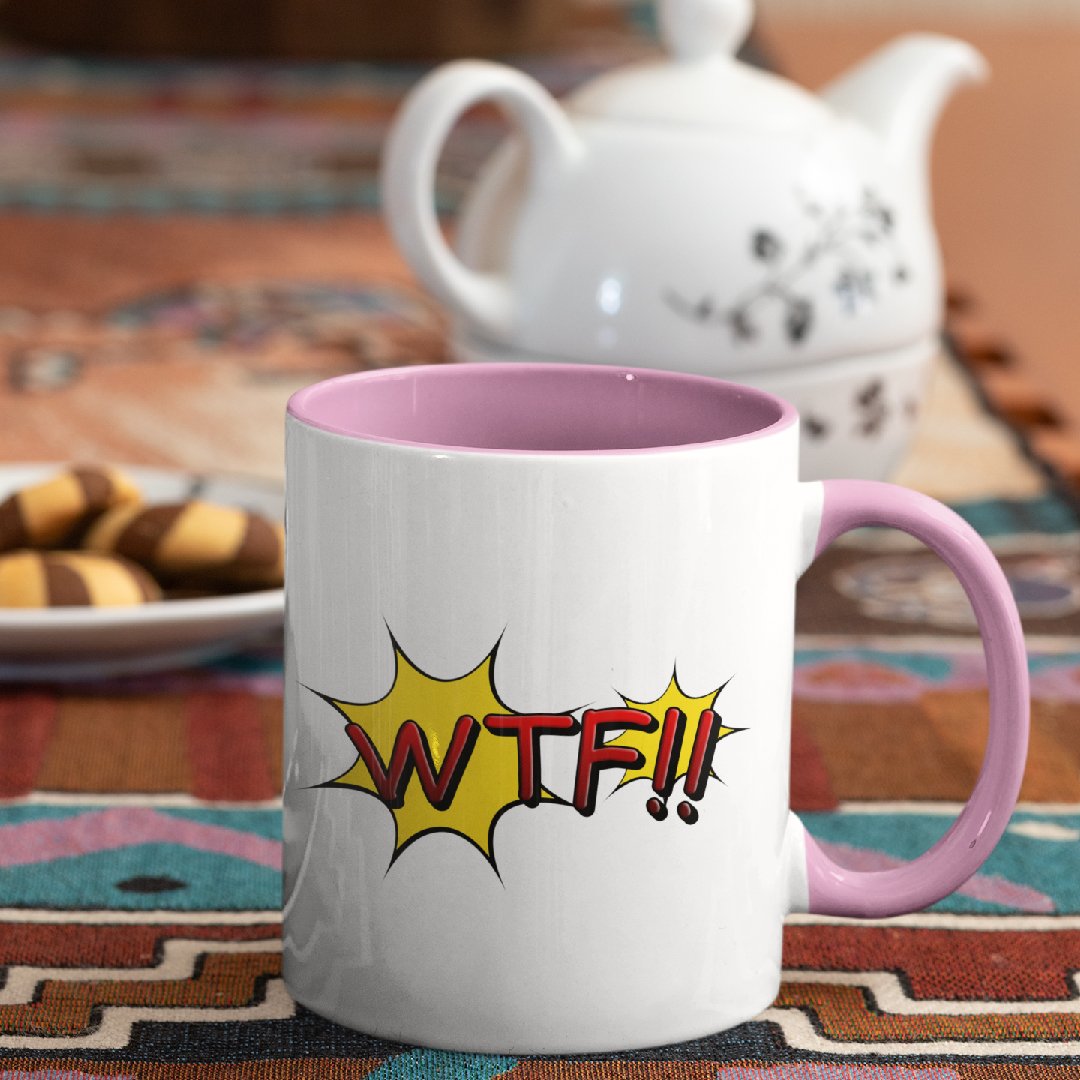 3 Tone Color WTF Mug