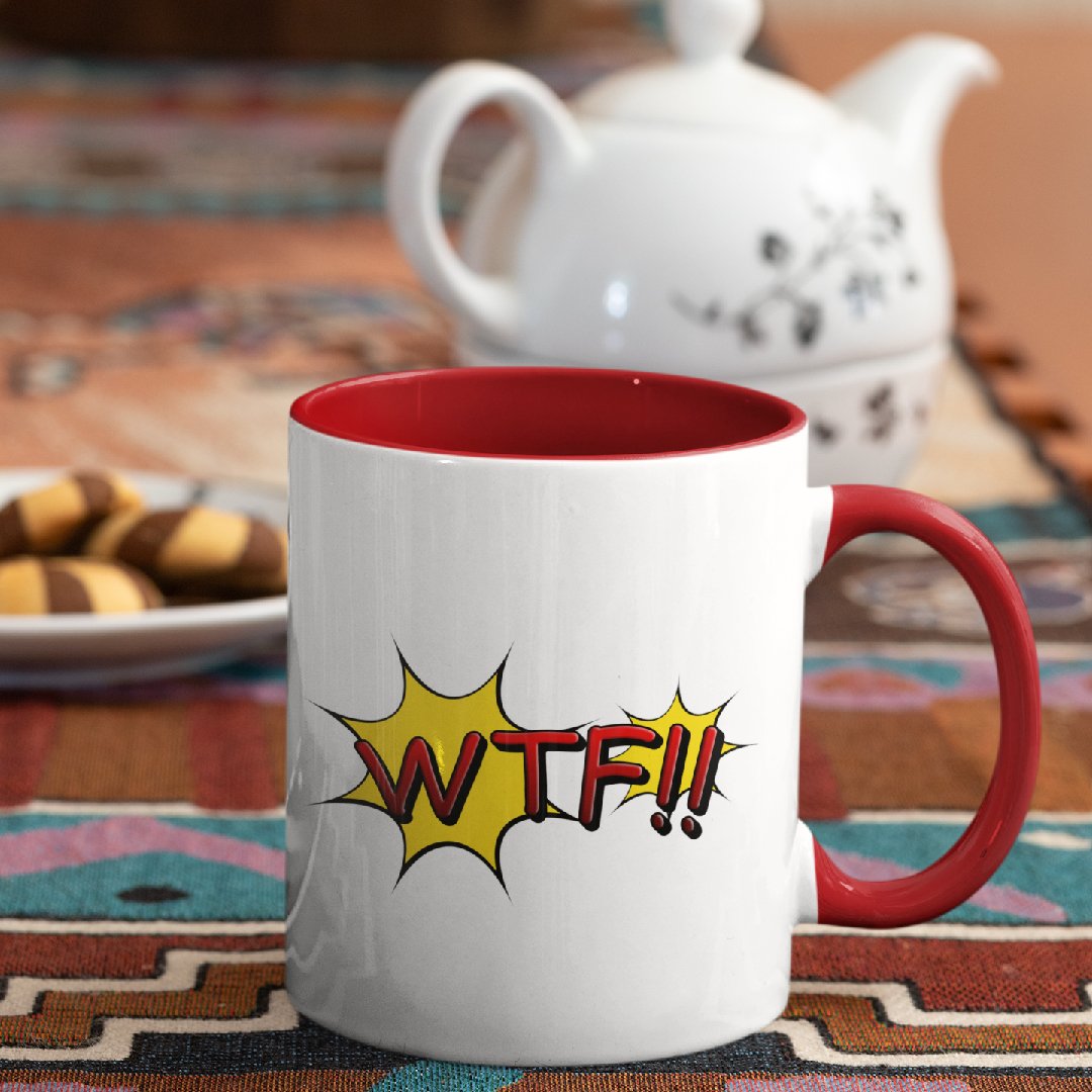 3 Tone Color WTF Mug