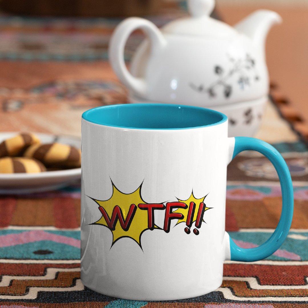 3 Tone Color WTF Mug