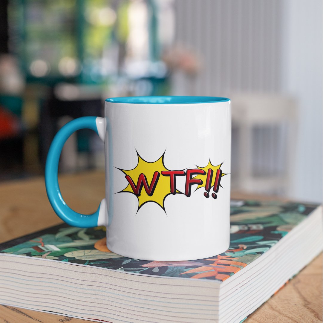 3 Tone Color WTF Mug