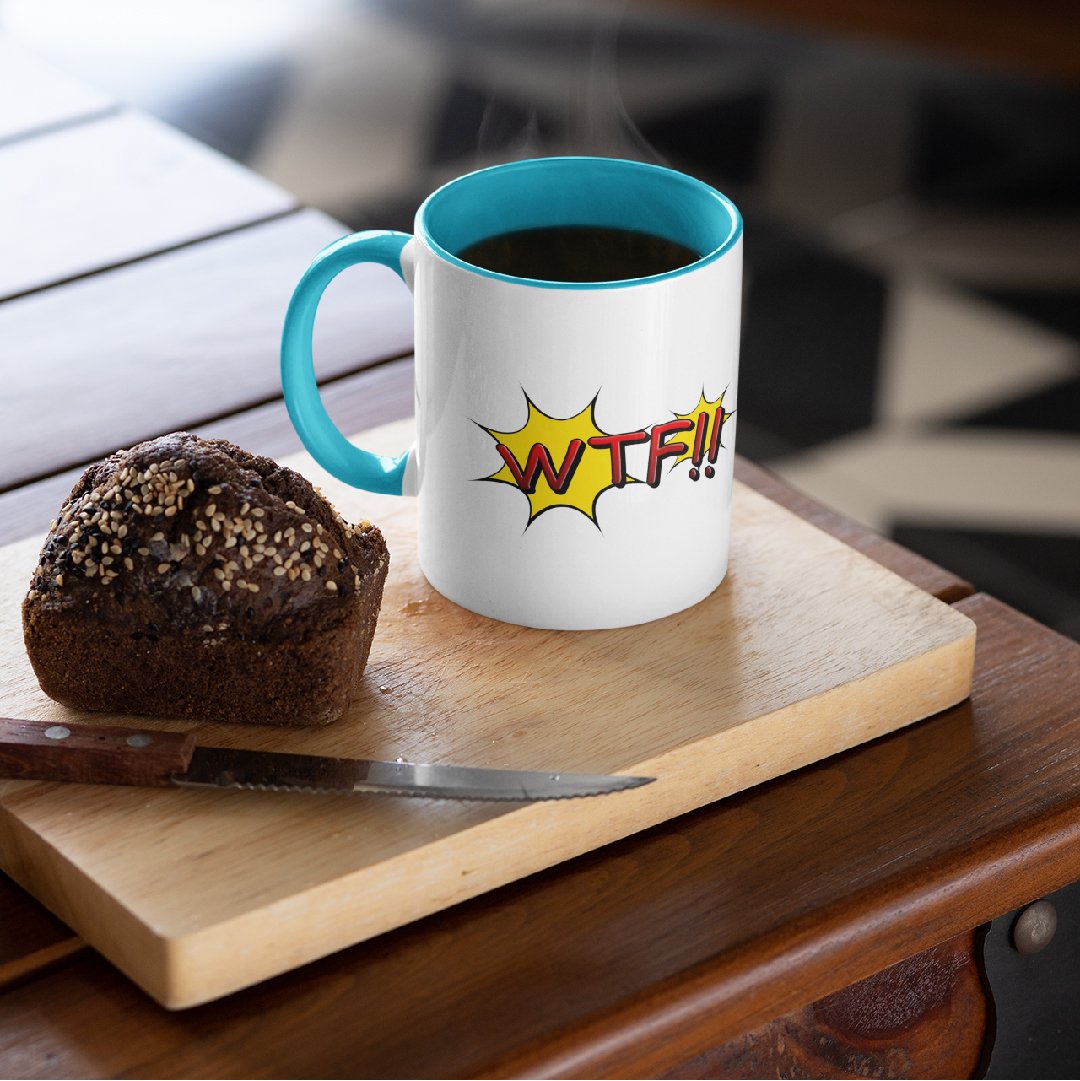 3 Tone Color WTF Mug