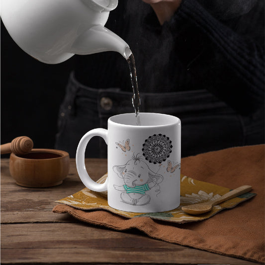 Baby-Elephant White mug