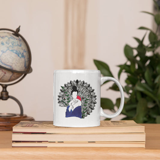Blue-Lady White mug