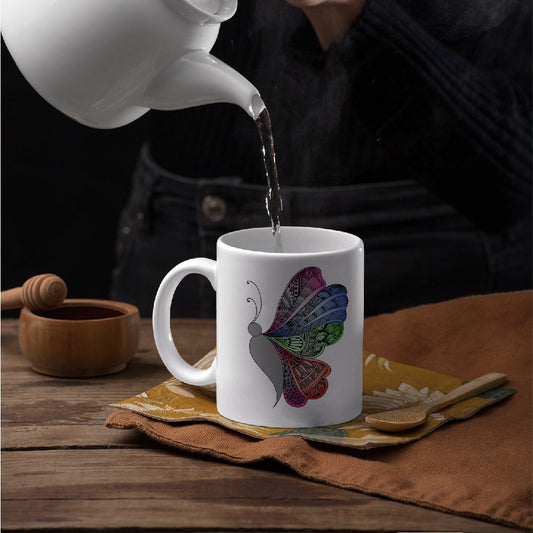 Butterfly White Mug