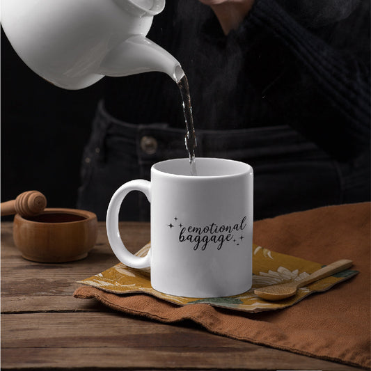 Emotional-Baggage White Mug